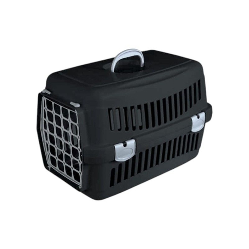 Κλουβί μεταφοράς κατοικιδίου πλαστικό - Felix - 48x32.5x32.5cm - 005111 - Black/Grey
