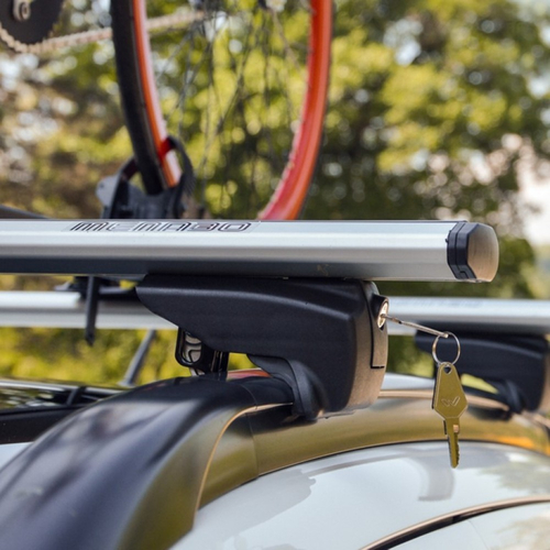 MENABO ΜΠΑΡΕΣ ΟΡΟΦΗΣ ΑΛΟΥΜΙΝΙΟΥ LINCE XL SILVER 135 cm ΣΕ ΑΣΗΜΙ ΧΡΩΜΑ ΓΙΑ Peugeot 4008 5 doors 2010>2013 ΜΕ FLUSH RAILS - 2 ΤΕΜ (8880/MB)