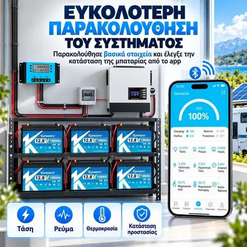 Bluetooth BMS εφαρμογή KEPWORTH για παρακολούθηση μπαταρίας