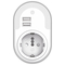 ELVHX - EL130101 | LED Night Light Sensor+2xUSB 5V 2.1A+Σούκο|0.5W|3000k|12lm|{enjoysimplicity}™