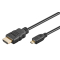 GOOBAY καλώδιο HDMI σε HDMI Micro 53784 με Ethernet, 4K, 1.5m, μαύρο