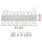 LED Strip 12volt RGB Bright 20x3 diodes