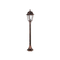 GloboStar® SOLME 203-0217 Vintage Επιδαπέδιο Φωτιστικό Φαναράκι Μονόφωτο 1 x E27 IP44 Χάλκινο Πλαστικό Σώμα - Μ16.5 x Π16.5 x Υ100cm