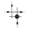 GloboStar® PIPING 00663 Vintage Επιτοίχιο Φωτιστικό Πολύφωτο 4xE27 IP20 Μπρούτζινο Μέταλλο - Μ40 x Π9 x Υ52cm
