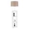 GloboStar® WOODO 204-0052 Μοντέρνο Eπιδαπέδιο Φωτιστικό Μονόφωτο 1 x E27 IP20 Λευκό Ξύλο με Μπεζ Ύφασμα - Μ38 x Π38 x Υ150cm