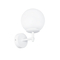 GloboStar® DALPH 203-0030 Vintage Επιτοίχιο Φωτιστικό Απλίκα Μονόφωτο 1 x E27 IP20 Λευκό Μέταλλο με Λευκό Γυαλί - M18 x Π15 x Υ23cm