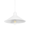 GloboStar® FERRO 203-0085 Μοντέρνο Κρεμαστό Φωτιστικό Καμπάνα Μονόφωτο 1 x E27 IP20 Λευκό Πλαστικό - Μ30 x Π30 x Υ15cm