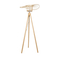 GloboStar® POPPY 01987 Boho Επιδαπέδιο Φωτιστικό Μονόφωτο 1 x E27 IP20 Μπεζ Ξύλο - Μ58 x Π58 x Υ138cm