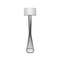 GloboStar® NOVA 201-0036 Μοντέρνο Επιδαπέδιο Φωτιστικό 1 x E27 IP20 Μαύρο Μεταλλό με Λευκό Ύφασμα - Μ38 x Π38 x Υ155cm