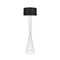 GloboStar® NOVA 201-0038 Μοντέρνο Επιδαπέδιο Φωτιστικό 1 x E27 IP20 Λευκό Μεταλλό με Μαύρο Ύφασμα - Μ38 x Π38 x Υ155cm