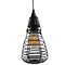 GloboStar® ALDO 01058 Vintage Κρεμαστό Φωτιστικό Πλέγμα Μονόφωτο 1 x E27 IP20 Μαύρο Μέταλλο - Μ13 x Π13 x Υ27cm
