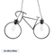 GloboStar® BIKE 01213 Vintage Κρεμαστό Φωτιστικό Φιγούρα Δίφωτο 2 x E27 IP20 Μαύρο Μέταλλο - Μ67 x Π3.5 x Υ41cm