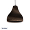 GloboStar® SANTORINI 01292 Boho Κρεμαστό Φωτιστικό Καμπάνα Μονόφωτο 1 x E27 IP20 3D Καφέ Χαρτί - Μ30 x Π30 x Y30cm