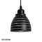 GloboStar® COOLIE 01483 Μοντέρνο Κρεμαστό Φωτιστικό Μονόφωτο Καμπάνα 1 x E27 IP20 Μαύρο & Ασημί Μέταλλο - Μ12.5 x Π12.5 x Υ11.5cm