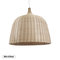 GloboStar® BAHAMAS 01570 Boho Κρεμαστό Φωτιστικό Καμπάνα Μονόφωτο 1 x E27 IP20 Μπεζ Ξύλο - Μ90 x Π90 x Y90cm