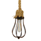 GloboStar® CAMBER 01595 Vintage Κρεμαστό Φωτιστικό Πλέγμα Μονόφωτο 1 x E27 IP20 Χάλκινο Μέταλλο με Μπεζ Σχοινί - Μ11 x Π11 x Υ25cm