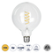 GloboStar® 99137 Λάμπα LED  Soft S Spiral Filament E27 G125 Γλόμπος 4W 300lm 360° AC 220-240V IP20 Φ12.5 x Υ18cm Θερμό Λευκό 2700K με Διάφανο Γυαλί Dimmable - 3 Χρόνια Εγγύηση