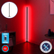 Μοντέρνο Minimal Επιδαπέδιο Μαύρο Φωτιστικό 100cm LED 16 Watt με Ασύρματο Χειριστήριο RF & Dimmer Κόκκινο GloboStar ALIEN Design GLOBO-100-4