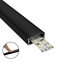 GloboStar® SURFACE-PROFILE 70810-1M Προφίλ Αλουμινίου - Βάση & Ψύκτρα Ταινίας LED με Μαύρο Φιμέ Κάλυμμα - Επιφανειακή Χρήση - Πατητό Κάλυμμα - Μαύρο - 1 Μέτρο - Μ100 x Π2.4 x Υ1.1cm