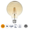 GloboStar® 99043 Λάμπα LED Long Filament E27 G125 Γλόμπος 8W 720lm 360° AC 220-240V IP20 Φ12.5 x Υ18cm Ultra Θερμό Λευκό 2200 K με Μελί Γυαλί Dimmable - 3 Χρόνια Εγγύηση