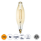 GloboStar® 99167 Λάμπα LED Long Filament E27 3.5K AVOCADOS Γλόμπος 8W 650lm 360° AC 220-240V IP20 Φ12 x Υ44cm Ultra Θερμό Λευκό 2200K με Μελί Γυαλί Dimmable - 3 Χρόνια Εγγύηση