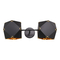 GloboStar® WELLES 00795 Μοντέρνο Επιτοίχιο Φωτιστικό Απλίκα Δίφωτο 2 x E27 IP20 Μαύρο & Χρυσό Μέταλλο - Μ52 x Π21 x Υ17cm
