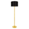 GloboStar® ASHLEY 00825 Μοντέρνο Επιδαπέδιο Φωτιστικό Μονόφωτο 1 x E27 IP20 Χρυσό Μέταλλο με Μαύρο Ύφασμα - Μ40 x Π40 x Υ148cm
