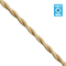 GloboStar® 77624 Πλεκτό Υφασμάτινο Καλώδιο 1m 2 x 0.75mm² Μπέζ