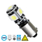 GloboStar® BA9S - T4W 81288  Λάμπα Αυτοκινήτου 2nd Generation Can-Bus Series LED 5 SMD 5050 2W 300lm 360° DC 12V IP20 Ψυχρό Λευκό 6000K