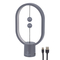 GloboStar® MAGNET 76545 Μοντέρνο Φωτιστικό Γραφείου Ανοιχτό Γκρι LED 15 Watt 1500lm DC 5V με Μαγνητικό Διακόπτη & Καλώδιο Τροφοδοσίας USB Θερμό Λευκό 2700K