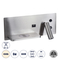 GloboStar® PALADIN 61355 Μοντέρνο Φωτιστικό Τοίχου - Απλίκα Ξενοδοχείου Bed Side LED 6W 720lm 36° AC 220-240V - Reading Light & Κρυφός Φωτισμός - Φορτιστές USB 3A & Wireless 20W - Μ30 x Π11 x Υ12cm - Φυσικό Λευκό 4500K - Νίκελ Βούρτσας - Αριστερό