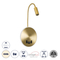 GloboStar® GOOSE 60885 Μοντέρνο Φωτιστικό Τοίχου - Απλίκα Ξενοδοχείου Bed Side LED 6W 600lm 36° & 360° AC 220-240V - Reading Light & 360° Κρυφός Φωτισμός - Φορτιστής USB 3A - Μ15.5 x Π15 x Υ30.5cm - Φυσικό Λευκό 4500K - Χρυσό Βούρτσας - 3 Xρόνια Εγγύηση