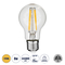 GloboStar® 99007 Λάμπα LED Long Filament E27 A60 Γλόμπος 8W 800lm 360° AC 220-240V IP20 Φ6 x Υ10.5cm Θερμό Λευκό 2700K με Διάφανο Γυαλί - Dimmable - 3 Χρόνια Εγγύηση