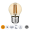 GloboStar® 99034 Λάμπα LED Long Filament E27 G45 Γλομπάκι 4W 350lm 360° AC 220-240V IP20 Φ4.5 x Υ7.5cm Ultra Θερμό Λευκό 2200K με Μελί Γυαλί - Dimmable - 3 Years Warranty