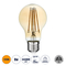 GloboStar® 99037 LED Long Filament Bulb E27 A60 Globe 8W 720lm 360° AC 220-240V IP20 D6 x H10.5cm Ultra Θερμό Λευκό 2200K με Μελί Γυαλί - Dimmable - 3 Years Warranty