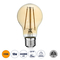 GloboStar® 99038 Λάμπα LED Long Filament E27 A60 Γλόμπος 10W 900lm 360° AC 220-240V IP20 Φ6 x Υ10.5cm Ultra Θερμό Λευκό 2200K με Μελί Γυαλί - Dimmable - 3 Χρόνια Εγγύηση