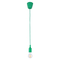 GloboStar® CABLITO 61556 Μοντέρνο Κρεμαστό Φωτιστικό Οροφής Μονόφωτο 1 x E27 Πράσινο Σιλικόνης Ανάρτηση με Υφασμάτινο Καλώδιο Φ4 x Υ110cm