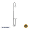 GloboStar® CORDELIA 02026 Μοντέρνο Επιδαπέδιο Φωτιστικό Μονόφωτο 1 x E27 IP20  - Μαύρο Αλουμίνιο, Λευκό Γυαλί με Λευκό Μάρμαρο - Μ30 x Π38 x Υ180cm