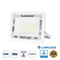 GloboStar® ATLAS 61419 Επαγγελματικός Προβολέας LED 50W 6250lm 120° AC 220-240V - Αδιάβροχος IP67 - Μ21 x Π3.5 x Υ16cm - Λευκό - Ψυχρό Λευκό 6000K - LUMILEDS Chips - TÜV Rheinland Certified - 5 Years Warranty