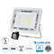 GloboStar® AURORA 61442 Επαγγελματικός Προβολέας LED 50W 6250lm 120° AC 220-240V με Ενσωματωμένο Ρυθμιζόμενο Αισθητήρα Κίνησης PIR - Αδιάβροχος IP67 - Μ21 x Π5 x Υ21cm - Λευκό - Ψυχρό Λευκό 6000K - LUMILEDS Chips - TÜV Rheinland Certified - 3 Years Warranty