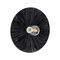 GloboStar® COLOMBO 02279 Boho Επιτοίχιο Φωτιστικό Απλίκα Μονόφωτο 1 x E27 IP20 Μαύρη Ράφια - Μ40 x Π40 x Υ9cm