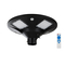 GloboStar® PARK 90501 Αυτόνομο Αδιάβροχο IP67 Ηλιακό Φωτοβολταϊκό Φωτιστικό Στύλου / Κολώνας Πλατείας LED 25W με Ανιχνευτή Κίνησης, Αισθητήρα Νυχτός και Ασύρματο Χειριστήριο Θερμό Λευκό 2700K Φ50 x Υ20cm