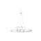 InLight Κρεμαστό φωτιστικό LED 44W 3CCT (by switch on base) σε λευκό χρώμα D:60cm (6076-WH)