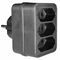 ELP31302 | ΑΝΤΑΠΤOΡΑΣ SCHUKO → 3Θ ΙΙ x16A max:1700W IP20 ΜΑΥΡΟ