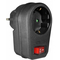 ELP32102 | ΑΝΤΑΠΤOΡΑΣ ΜΕ ΔΙΑΚ. SCHUKO → 1Θ SCHUKO max:3680W IP20 ΜΑΥΡΟ