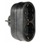 ELP33202 | ΑΝΤΑΠΤOΡΑΣ SCHUKO → 2Θ SCHUKO x16A max:3680W IP20 ΜΑΥΡΟ
