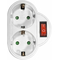 ELP34201 | ΑΝΤΑΠΤOΡΑΣ ΜΕ ΔΙΑΚ. SCHUKO → 2Θ SCHUKO max:3680W IP20 ΛΕΥΚΟ