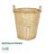 GloboStar® Artificial Garden ARIZONA 21503 Διακοσμητικό Πλεκτό Καλάθι - Κασπώ Γλάστρα - Flower Pot Μπεζ Φ42 x Υ42cm