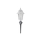 GloboStar® SOLME 203-0223 Vintage Καρφωτό Φωτιστικό Φαναράκι Μονόφωτο 1 x E27 IP44 Λευκό Πλαστικό Σώμα - Μ15 x Π15 x Υ45cm