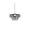 Inlight Κρεμαστό Φωτιστικό LED 12W 3000Κ απο φιμέ γυαλί D:42x23cm (4068-Smoky)